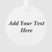 Fügen Sie ein Foto und jeden möglichen Text auf Ornament (Rückseite)