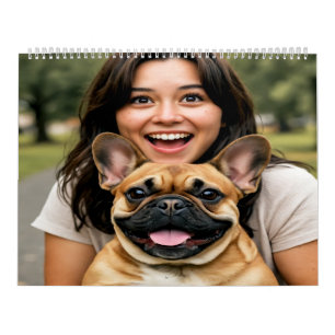 Fügen Sie ein Foto von French Bulldog hinzu und pe Kalender