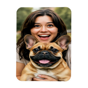 Fügen Sie ein Foto von French Bulldog hinzu und pe Magnet