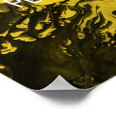 Fügen Sie ein individuelles Zitat schwarz Marmor,  Poster (Ecke)