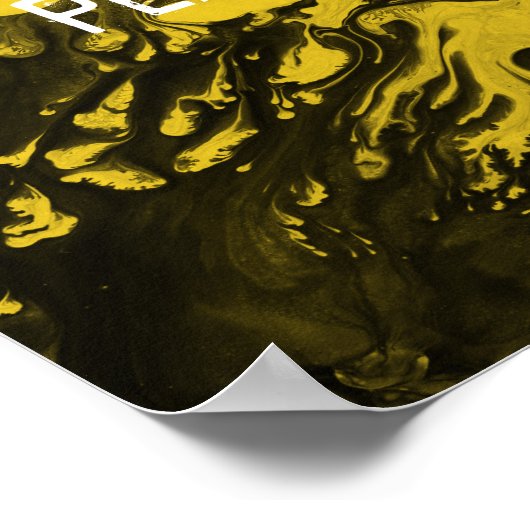 Fügen Sie ein individuelles Zitat schwarz Marmor,  Poster (Ecke)