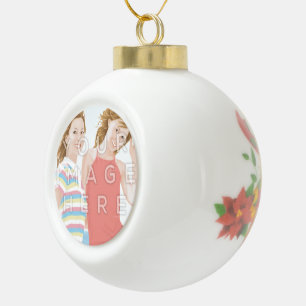 Fügen Sie ein Instagram Foto auf Keramik Kugel-Ornament