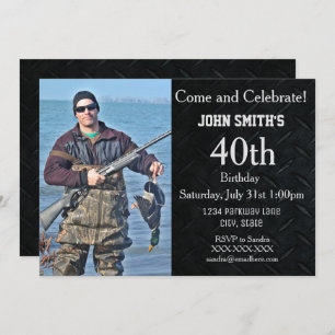 Fügen Sie ein Jagd- oder Hobby-Foto Ein zum Geburt Einladung