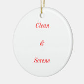 Fügen Sie ein nüchternes Datum diesem Weihnachten Keramikornament (Links)