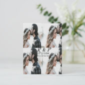 Fügen Sie ein paar Foto fröhlich verheirateten Add Postkarte (Stehend Vorderseite)