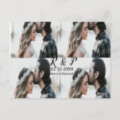 Fügen Sie ein paar Foto fröhlich verheirateten Add Postkarte (Rückseite)