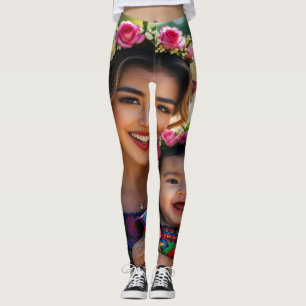 Fügen Sie ein schönes Babyfoto hinzu und personali Leggings