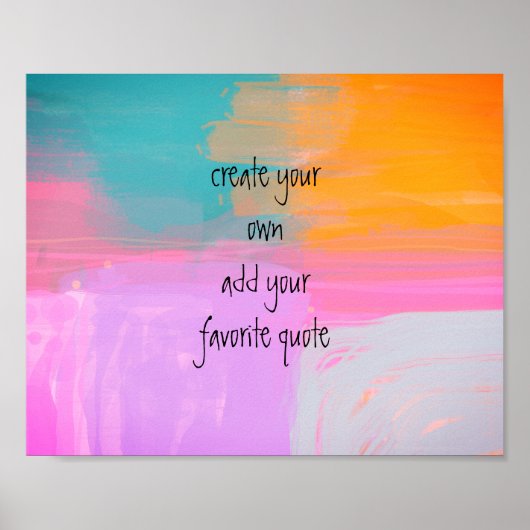 fügen Sie einen abstrakten Anführungsstrich hinzu Poster (Vorne)