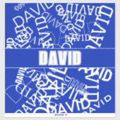 Fügen Sie einen beliebigen Namen, Namenscollage in Aufkleber (Blatt)