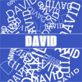 Fügen Sie einen beliebigen Namen, Namenscollage in Aufkleber (Vorderseite)