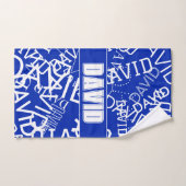 Fügen Sie einen beliebigen Namen, Namenscollage in Badhandtuch Set (Handtuch)