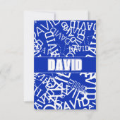 Fügen Sie einen beliebigen Namen, Namenscollage in Dankeskarte (Vorderseite)