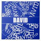 Fügen Sie einen beliebigen Namen, Namenscollage in Fliese (Vorderseite)