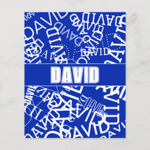 Fügen Sie einen beliebigen Namen, Namenscollage in Flyer