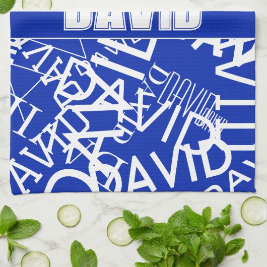 Fügen Sie einen beliebigen Namen, Namenscollage in Geschirrtuch (Gefaltet)