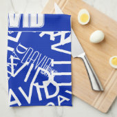 Fügen Sie einen beliebigen Namen, Namenscollage in Geschirrtuch (Viertel Falte)