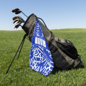 Fügen Sie einen beliebigen Namen, Namenscollage in Golfhandtuch (Gras)