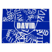 Fügen Sie einen beliebigen Namen, Namenscollage in Große Geschenktüte (Vorderseite)