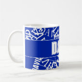 Fügen Sie einen beliebigen Namen, Namenscollage in Kaffeetasse (Links)