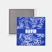 Fügen Sie einen beliebigen Namen, Namenscollage in Magnet (Vorderseite/Rückseite)