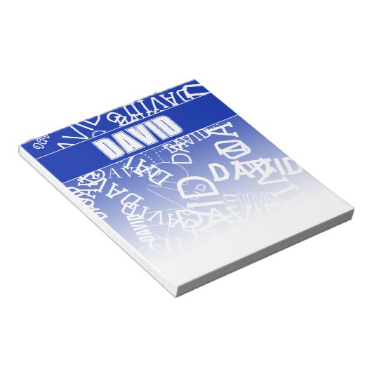 Fügen Sie einen beliebigen Namen, Namenscollage in Notizblock (angewinkelt)