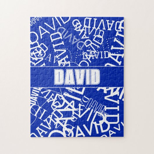 Fügen Sie einen beliebigen Namen, Namenscollage in Puzzle (Vertikal)