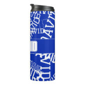 Fügen Sie einen beliebigen Namen, Namenscollage in Thermosbecher (Nach rechts gedreht)