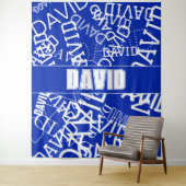 Fügen Sie einen beliebigen Namen, Namenscollage in Wandteppich (Beispiel)