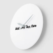 Fügen Sie einen eigenen Text hier Grau-Runde-Acryl Große Wanduhr (Winkel)