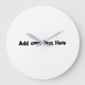 Fügen Sie einen eigenen Text hier Grau-Runde-Acryl Große Wanduhr (Vorderseite)