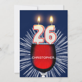 Fügen Sie einen Namen, 26. Geburtstagsparty Einlad Einladung