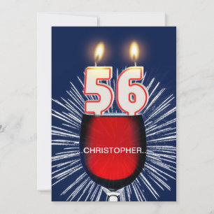 Fügen Sie einen Namen, 56. Geburtstagsparty Einlad Einladung