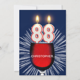 Fügen Sie einen Namen, 88. Geburtstagsparty Einlad Einladung
