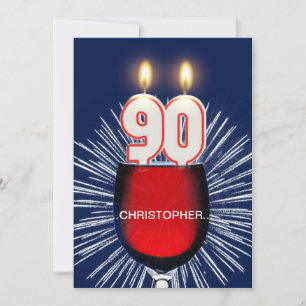Fügen Sie einen Namen, 90. Geburtstagsparty Einlad Einladung