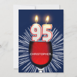 Fügen Sie einen Namen, 95. Geburtstagsparty Einlad Einladung