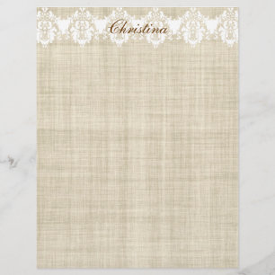 Fügen Sie einen Namen auf der Leinen & Spitzen Hüb Flyer