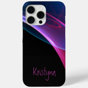Fügen Sie einen Namen Black Wispy Magent Blue Abst Case-Mate iPhone Hülle
