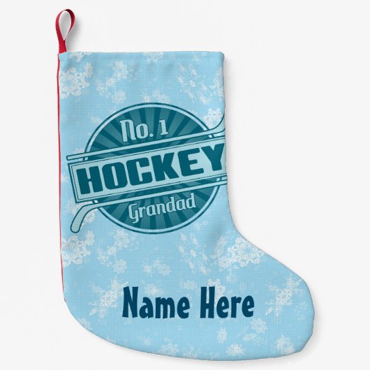 Fügen Sie einen Namen Eishockey Große Weihnachtsze Kleiner Weihnachtsstrumpf (Vorderseite)