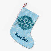 Fügen Sie einen Namen Eishockey Große Weihnachtsze Kleiner Weihnachtsstrumpf (Vorderansicht (hängend))