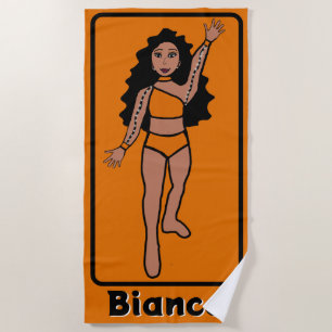 Fügen Sie einen Namen Majorette/Dancer Beach Handt Strandtuch