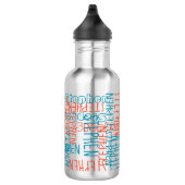 Fügen Sie einen Namen Personalisiert Collage Typog Edelstahlflasche (Rechts)