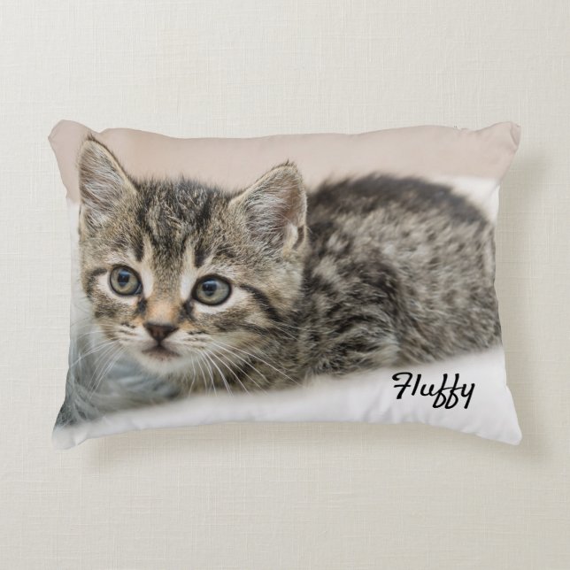 Fügen Sie einfach das Foto Ihres Hauses hinzu Dekokissen (Vorderseite)