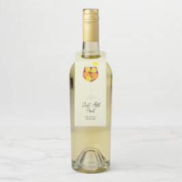 Fügen Sie einfach Frucht Sangria Wein Cocktail Mix Flaschenanhänger