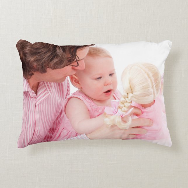 Fügen Sie einfach Ihr Foto hinzu Dekokissen (Vorderseite)