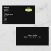 Fügen Sie einfach Ihr Logo hinzu, schlicht schwarz Visitenkarte (Vorne/Hinten)