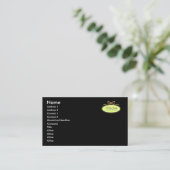 Fügen Sie einfach Ihr Logo hinzu, schlicht schwarz Visitenkarte (Stehend Vorderseite)