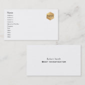 Fügen Sie einfach Ihr Logo, schlicht-weiß/DIY Hint Visitenkarte (Vorne/Hinten)