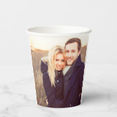 Fügen Sie einfach Ihre eigenen Foto-Textpapiergrup Pappbecher (Rückseite)