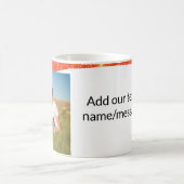 Fügen Sie einfach Ihren Foto Text Glitzer Funkeln Kaffeetasse (Mittel)