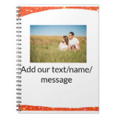 Fügen Sie einfach Ihren Foto Text Glitzer Funkeln Notizblock (Vorderseite)